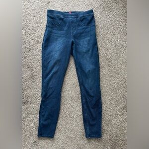 Spanx Women Jean-ish Ankle Leggings Blue Cotton Stretch Skinny Perfect S